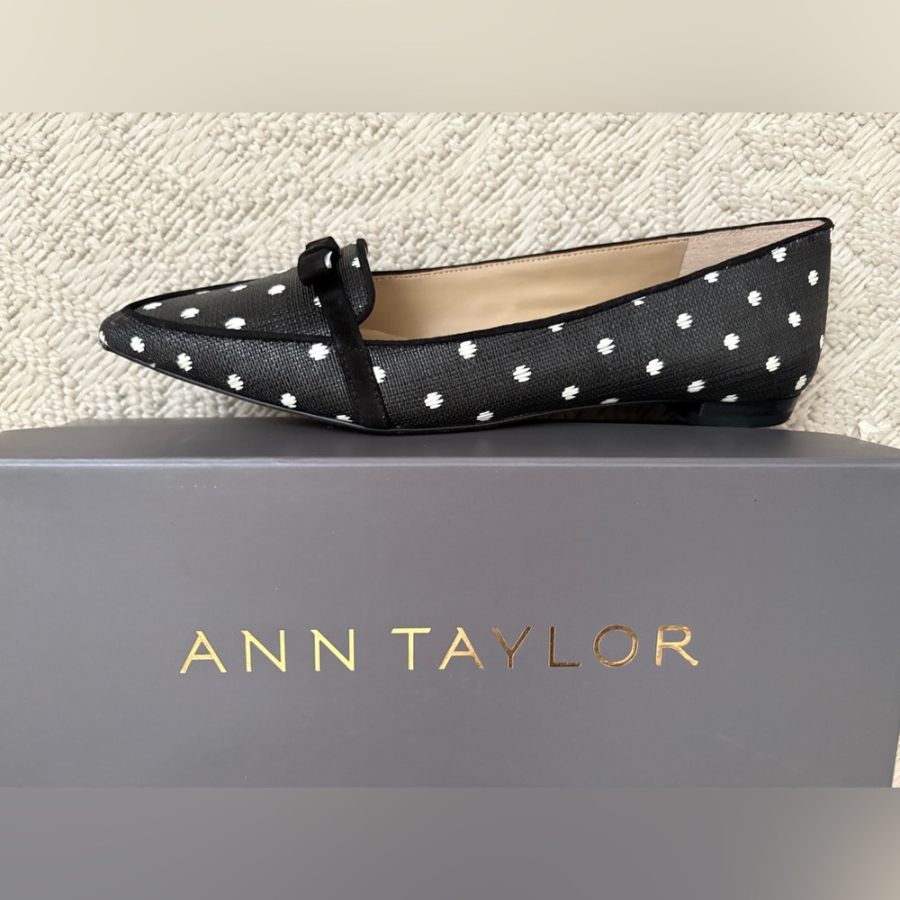 Ann Taylor - Althea Polka Dot Bow Flats